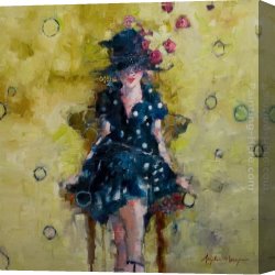 Misty Mood Canvas Paintings - some moods are darker and deeper than others Angela Morgan by 2011