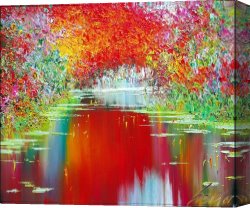 Approaching Autumn I Canvas Paintings - Taras Loboda autumn sunrise by 2011