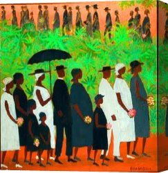 The Confirmation Procession Canvas Paintings - The Funeral Procession by Ellis Wilson by 2011