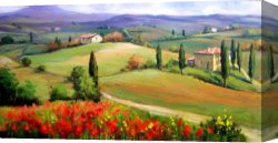 Tuscany Canvas Paintings - Tuscany panorama by 2011