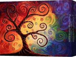 2011 Canvas Paintings - Twisted With Joy by 2011