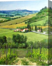View of The Bacino Di San Marco Canvas Paintings - View of San Gimignano by 2011