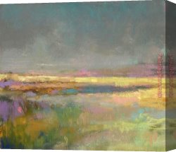 Colorful Impasto Canvas Paintings - Colorful Field by 2017 new