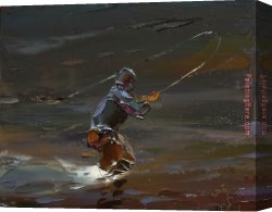 Palette Knife Canvas Paintings - Fishing Knife by 2017 new