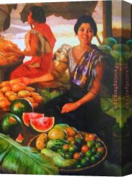 Vendor) Canvas Paintings - Fruit Vendor by 2017 new
