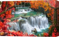 Waterfall Canvas Paintings - National Parks Waterfalls Thailand Nature by 2017 new
