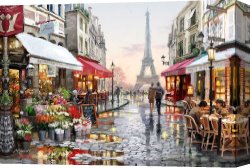 April in Paris Canvas Paintings - Paris Cityscape by 2017 new