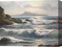 Seascapes Canvas Paintings - Seascape 17 by 2017 new