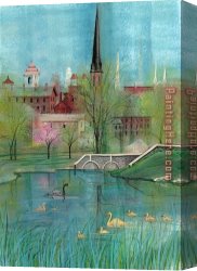 Springtime Canvas Paintings - Springtime Spires at Carroll Creek by 2017 new