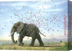 Journey Canvas Paintings - The Journey by Bissell Elephant And Butterflies by 2017 new