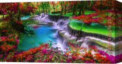 Waterfall Canvas Paintings - Waterfalls in Thailand by 2017 new