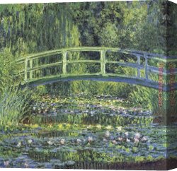 2017 Canvas Paintings - Waterlilies And Japanese Bridge by 2017 new