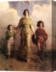Virgin Canvas Paintings - The Virgin by Abbott Handerson Thayer