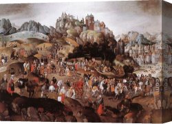 Cross in The Wilderness Canvas Paintings - Carrying the Cross by Abel Grimmer