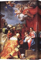 The Adoration of The Magi Canvas Paintings - Adoration of the Magi by Abraham Bloemaert