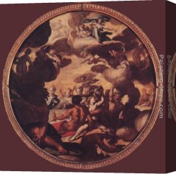 The Mystic Marriage of St Catherine Canvas Paintings - The Marriage of Cupid and Psyche by Abraham Bloemaert