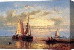 Calm Canvas Paintings - In A Calm by Abraham Hulk Snr