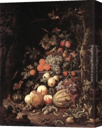 Abraham Canvas Paintings - Still-Life by Abraham Mignon