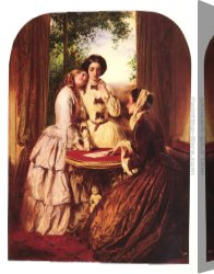 Abraham Canvas Paintings - Doubtful Fortune by Abraham Solomon