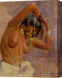 The Harem Bath Canvas Paintings - Harem Dancer by Adam Styka