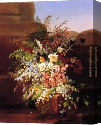 Exotic Floral II Canvas Paintings - Floral Still Life 1 by Adelheid Dietrich