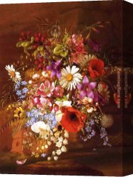 Exotic Floral II Canvas Paintings - Floral Still Life 2 by Adelheid Dietrich