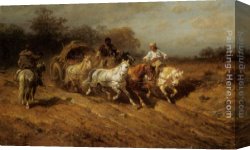 The Beatles @ Abbey Road Canvas Paintings - Caravan on the open Road by Adolf Schreyer