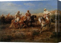 Desert, Canvas Paintings - Desert Canter by Adolf Schreyer