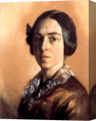 Adolph Canvas Paintings - Portrait by Adolph von Menzel