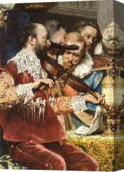 Lesrel Canvas Paintings - Baptism of the Cond&eacute; - detail by Adolphe Alexandre Lesrel