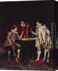 Lesrel Canvas Paintings - The Toast by Adolphe Alexandre Lesrel