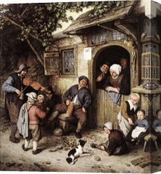 The Violinist Canvas Paintings - The Violinist by Adriaen van Ostade