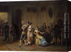 Gift Canvas Paintings - The Gift for the Chatelaine by Adrien de Boucherville