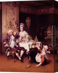 Supper Canvas Paintings - The Lost Supper by Adrien de Boucherville