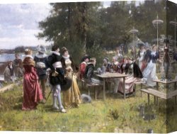 The Beginning of a Perfect Day Canvas Paintings - May Day by Adrien Moreau