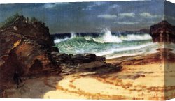 Count Henry I of Nassau with His Bride Canvas Paintings - Beach at Nassau by Albert Bierstadt