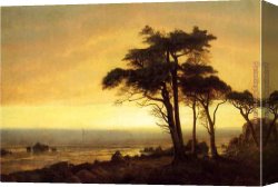 Albert Bierstadt Among The Sierra Nevada, California Canvas Paintings - California Coast by Albert Bierstadt