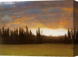 Albert Bierstadt Among The Sierra Nevada, California Canvas Paintings - California Sunset by Albert Bierstadt