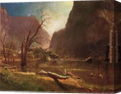 Albert Bierstadt Among The Sierra Nevada, California Canvas Paintings - Hatch-Hatchy Valley, California by Albert Bierstadt