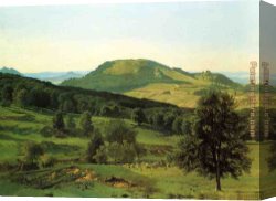 Hills of Tuscany I Canvas Paintings - Hill and Dale by Albert Bierstadt