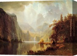 Albert Bierstadt Among The Sierra Nevada, California Canvas Paintings - In the Mountains by Albert Bierstadt