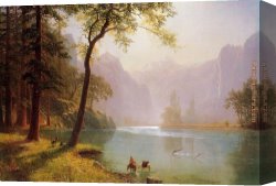 Albert Bierstadt Among The Sierra Nevada, California Canvas Paintings - Kerns River Valley California by Albert Bierstadt