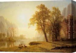 King's Canvas Paintings - King's River Canyon, California by Albert Bierstadt
