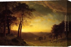 An English River in Autumn Canvas Paintings - Sacramento River Valley by Albert Bierstadt