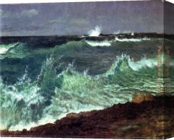 Seascapes Canvas Paintings - Seascape by Albert Bierstadt
