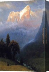 Storm Canvas Paintings - Storm Among the Alps by Albert Bierstadt