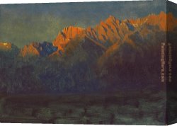 Albert Bierstadt Among The Sierra Nevada, California Canvas Paintings - Sunrise in the Sierras by Albert Bierstadt