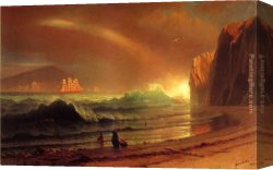Albert Bierstadt Among The Sierra Nevada, California Canvas Paintings - The Golden Gate by Albert Bierstadt