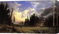 Yosemite Valley Yellowstone Park Canvas Paintings - The Morteratsch Glacier Upper Engadine Valley Pontresina by Albert Bierstadt