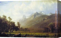 Early Winter in The Sierra Nevada Canvas Paintings - The Sierras Near Lake Tahoe California by Albert Bierstadt